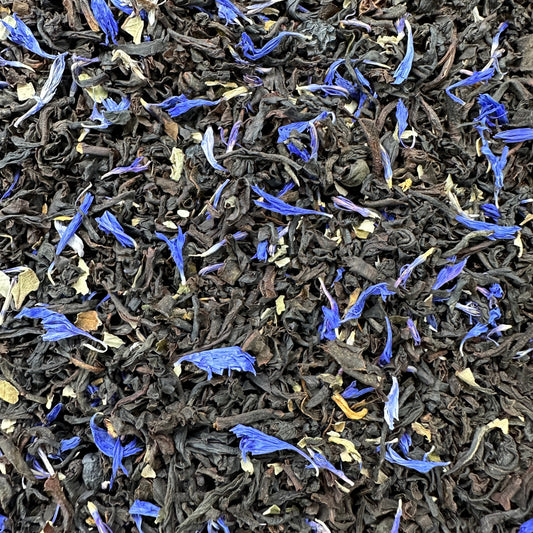 Blueberry loose leaf Tea with blue cornfield flower petals